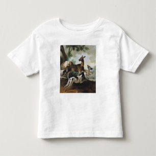 T-shirt Pour Les Tous Petits Un cerf commun chassé par des chiens, 1725