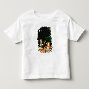 T-shirt Pour Les Tous Petits Un chat qui regarde deux garçons
