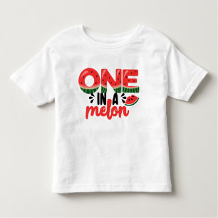 T-shirt Pour Les Tous Petits Un dans un Melon Watermelon Premier anniversaire