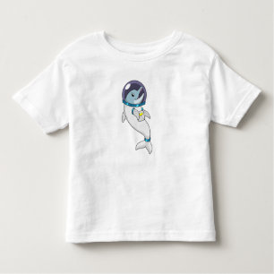 T-shirt Pour Les Tous Petits Un dauphin en tant qu'astronaute en costume