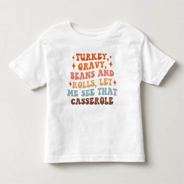 T-shirt Pour Les Tous Petits Un Dîner Rétro D'Action De Grâce (Devant)