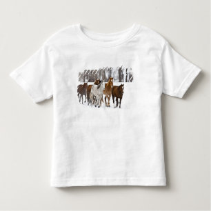 T-shirt Pour Les Tous Petits Un hiver pittoresque de course