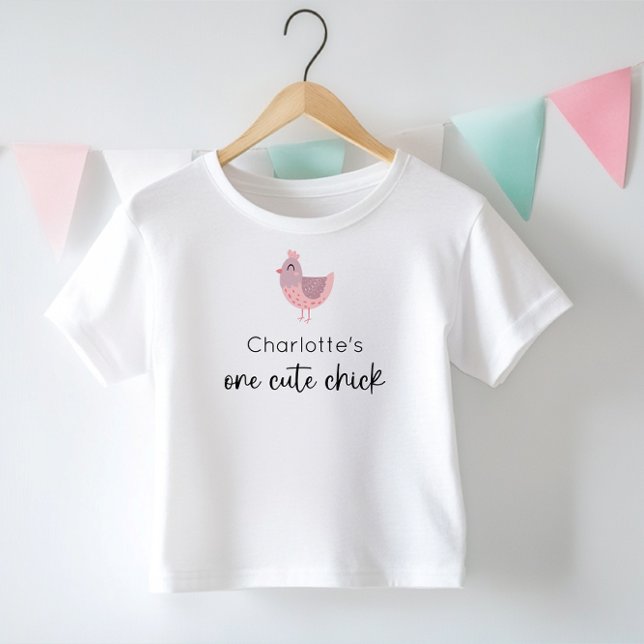 T-shirt Pour Les Tous Petits Un joyeux anniversaire de poussin mignon (Créateur téléchargé)