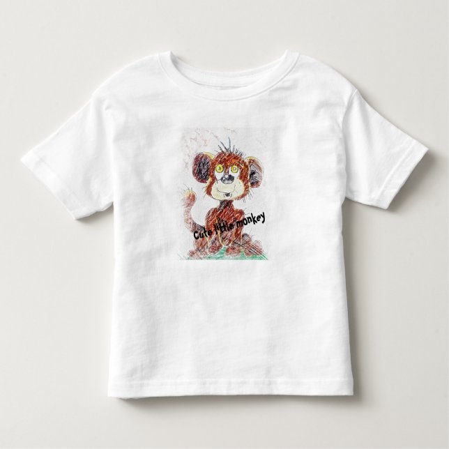 T-shirt Pour Les Tous Petits Un mignon petit singe (Devant)