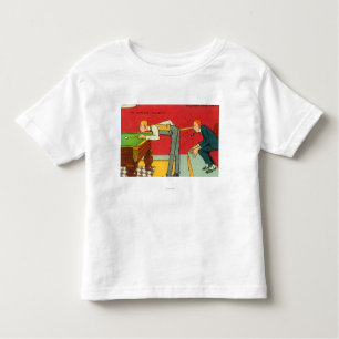 T-shirt Pour Les Tous Petits Un moment soucieux, queue de billard frappant une