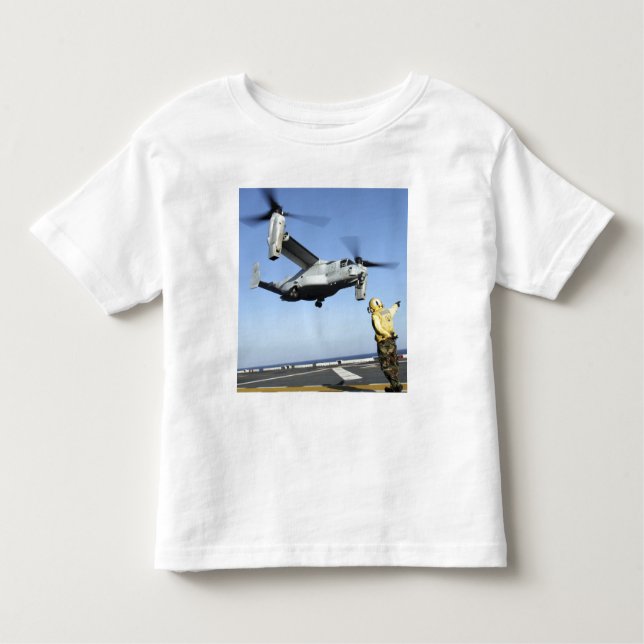 T-shirt Pour Les Tous Petits Un MV-22 Osprey lance le USS Nassau (Devant)