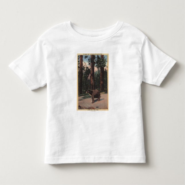 T-shirt Pour Les Tous Petits Un ours Brown dans les bois (Devant)
