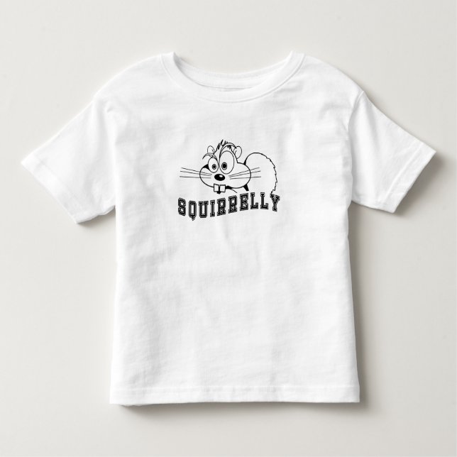 T-shirt Pour Les Tous Petits Un peu d'écureuil en ligne noire (Devant)