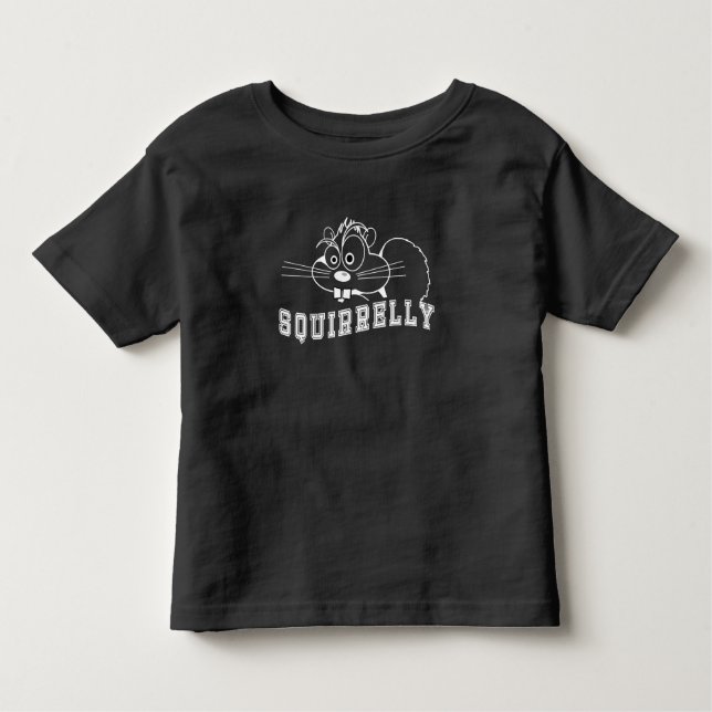 T-shirt Pour Les Tous Petits Un peu d'écureuil ligne blanche (Devant)