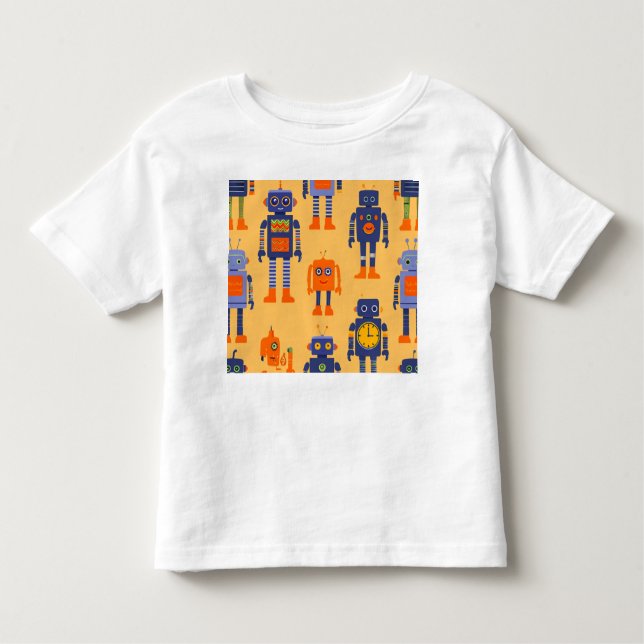 T-shirt Pour Les Tous Petits un robot intéressant (Devant)