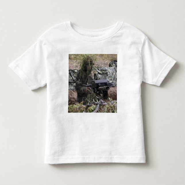 T-shirt Pour Les Tous Petits Un soldat avec lance-grenades MK-19 (Devant)