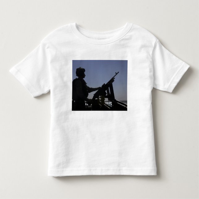 T-shirt Pour Les Tous Petits Un technicien maniant une mitrailleuse M240 en Ira (Devant)
