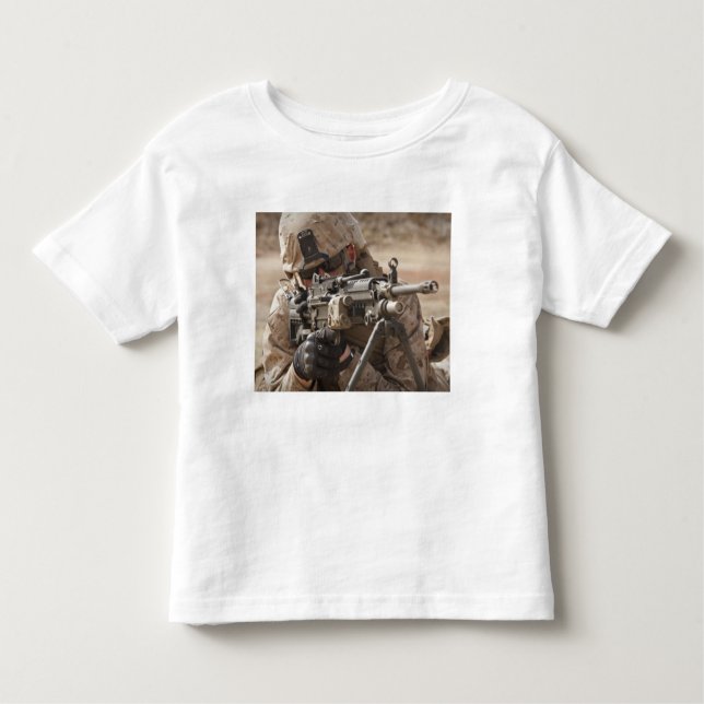 T-shirt Pour Les Tous Petits Un tireur automatique d'arme de l'équipe fournit u (Devant)
