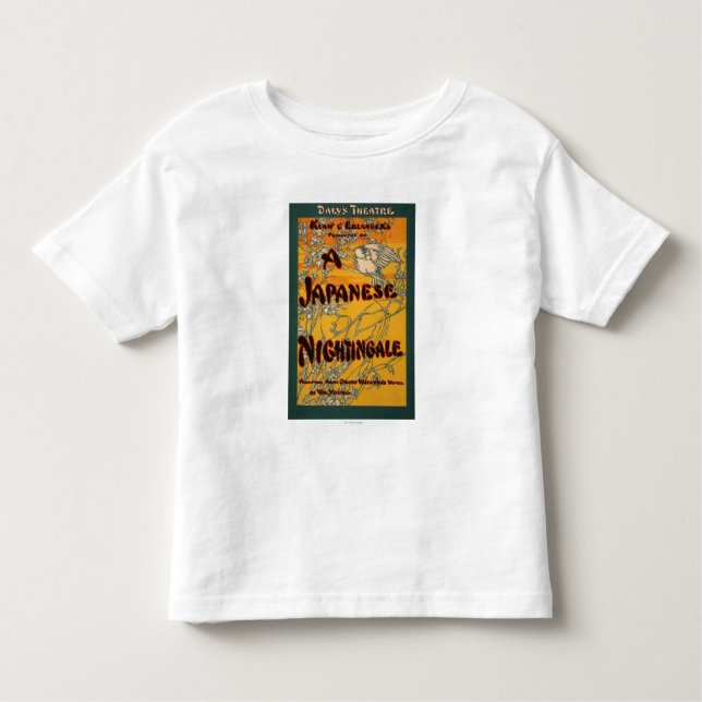 T-shirt Pour Les Tous Petits Une affiche théâtrale de jeu de rossignol japonais (Devant)