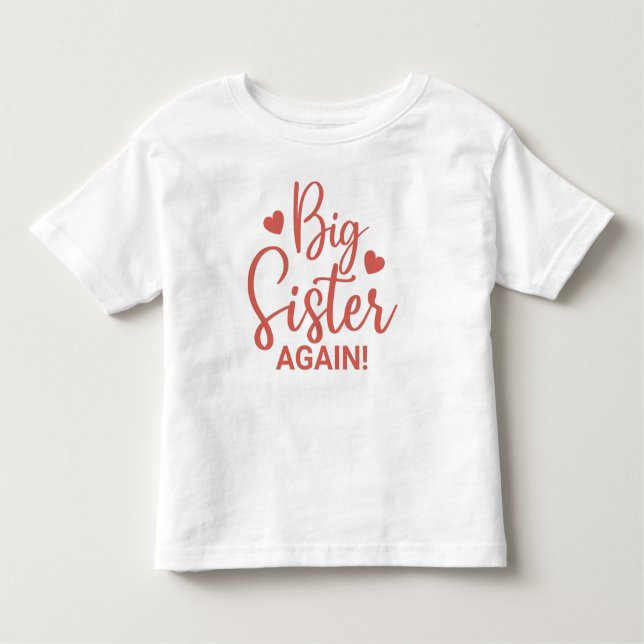 T-shirt Pour Les Tous Petits Une belle grande soeur avec coeur (Devant)