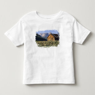 T-shirt Pour Les Tous Petits Une cabane en rondins et les montagnes Sawtooth en