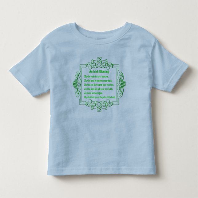T-shirt Pour Les Tous Petits Une Chemise De La Bénédiction Irlandaise (Devant)