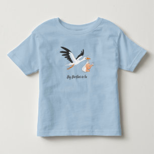 T-shirt Pour Les Tous Petits Une cigogne portant un bébé Big Brother pour êt