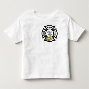 T-shirt Pour Les Tous Petits Une délivrance jaune de camion de pompiers