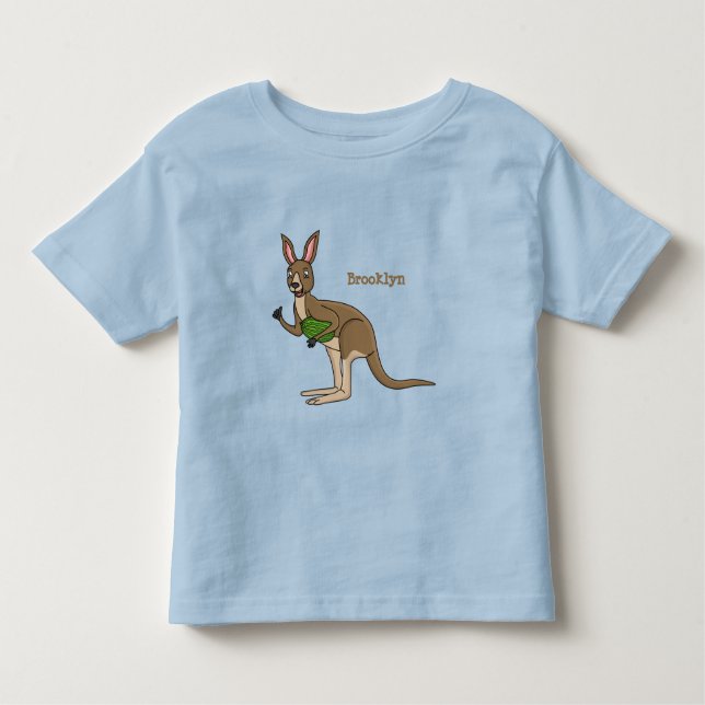 T-shirt Pour Les Tous Petits Une jolie illustration de kangourou australien (Devant)