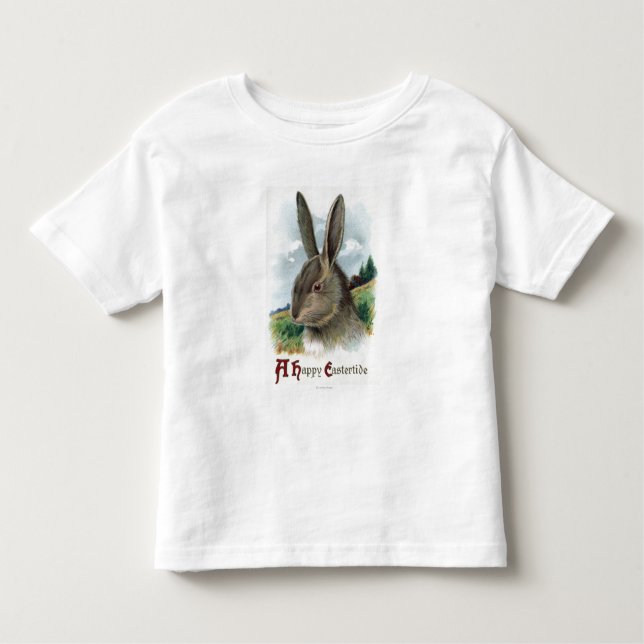 T-shirt Pour Les Tous Petits Une scène heureuse de lapin d'EastertideGray (Devant)