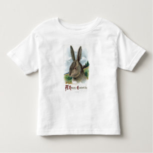 T-shirt Pour Les Tous Petits Une scène heureuse de lapin d'EastertideGray