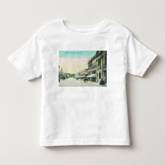 T-shirt Pour Les Tous Petits Une ville de SceneRedwood de rue, CA (Devant)
