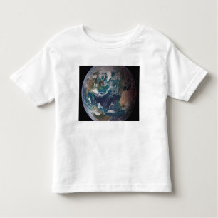 T-shirt Pour Les Tous Petits Une vue complète de la Terre montrant les données 