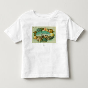 T-shirt Pour Les Tous Petits Une vue pittoresque encadrée avec des coquilles d