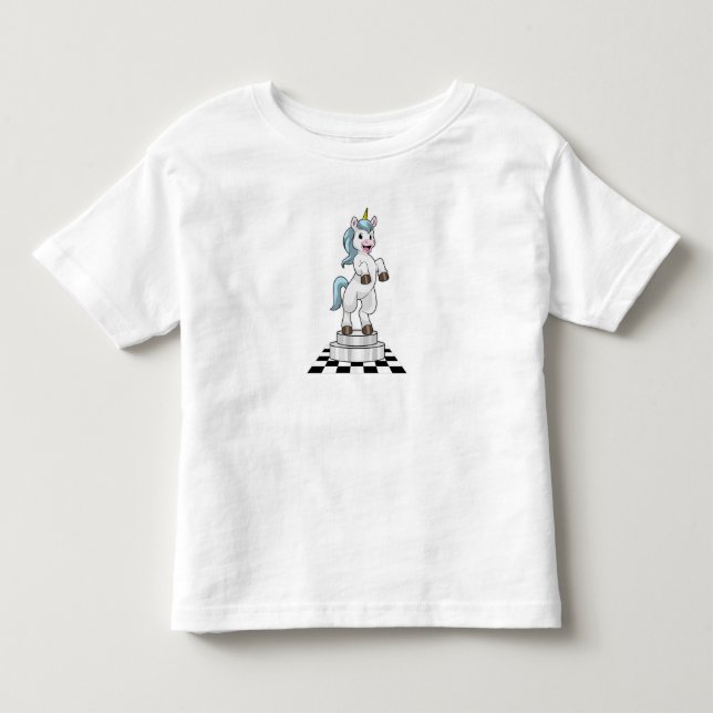 T-shirt Pour Les Tous Petits Unicorn at Chess (Devant)