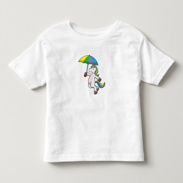 T-shirt Pour Les Tous Petits Unicorn avec Umbrella (Devant)