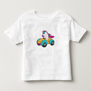T-shirt Pour Les Tous Petits Unicorn Car