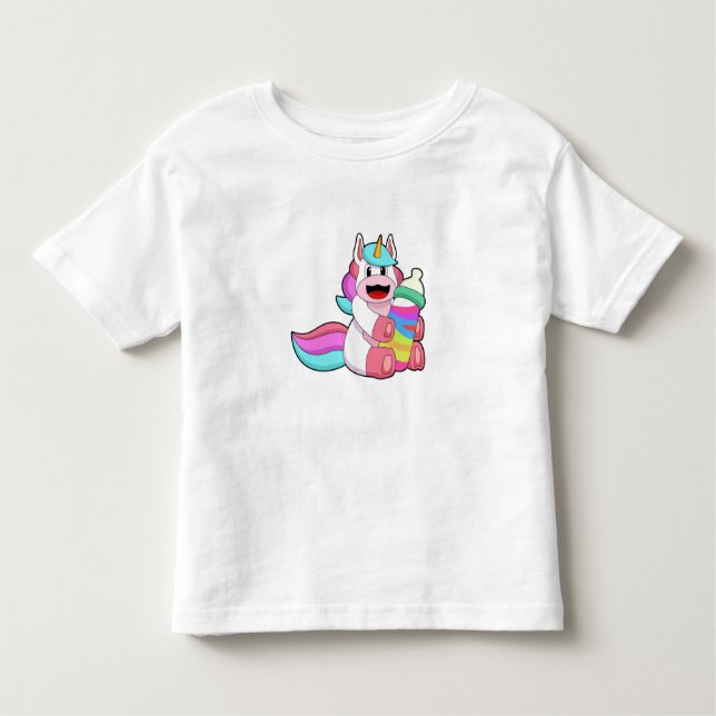 T-shirt Pour Les Tous Petits Unicorn with Baby bottle.PNG (Devant)