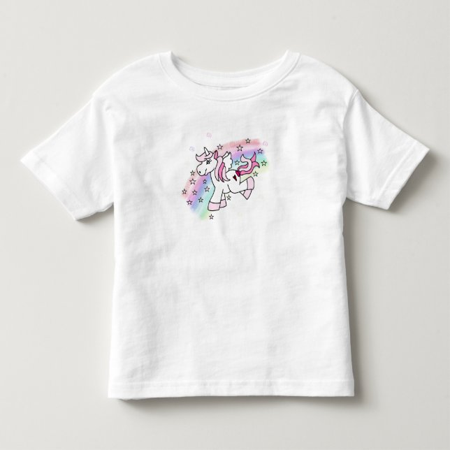 T-shirt Pour Les Tous Petits Unicorne arc-en-ciel (Devant)