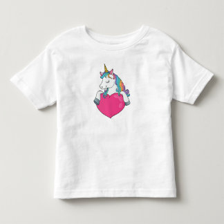 T-shirt Pour Les Tous Petits Unicorne au coeur