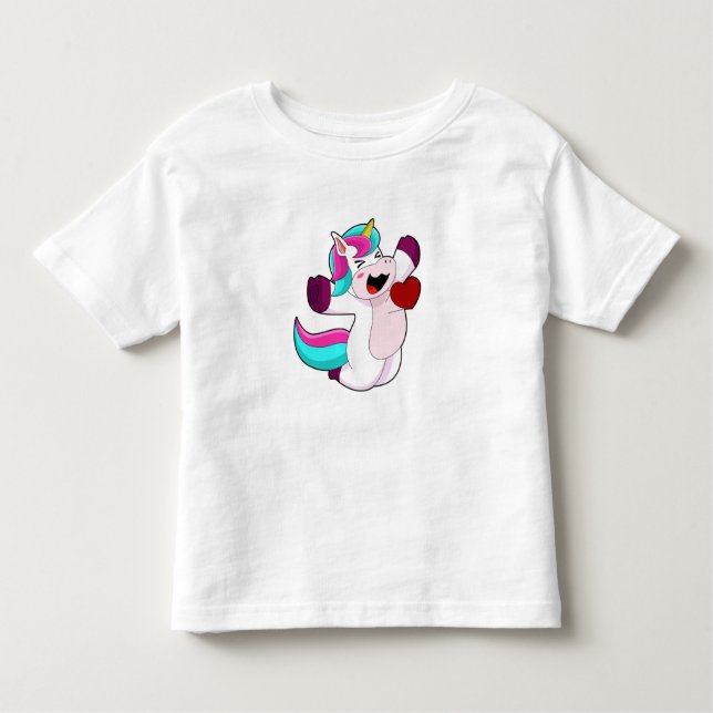 T-shirt Pour Les Tous Petits Unicorne avec coeur (Devant)