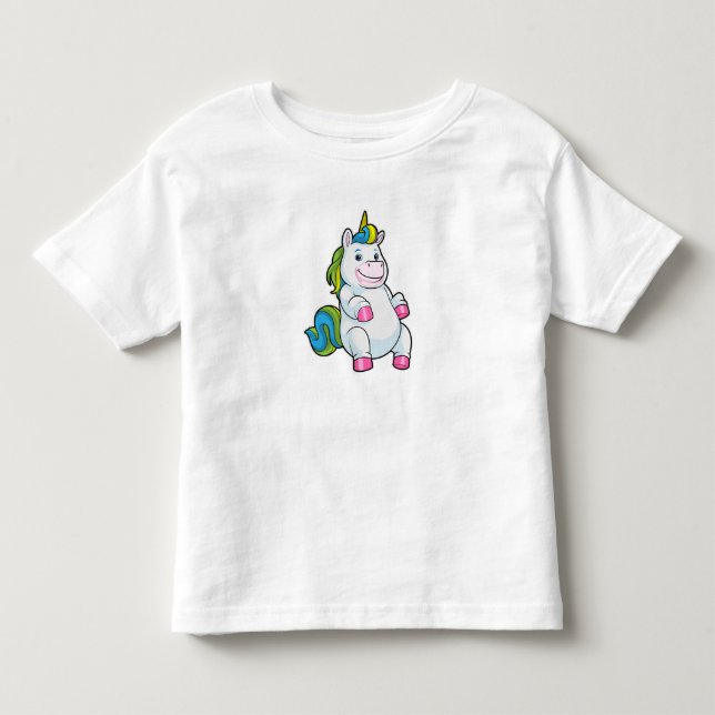 T-shirt Pour Les Tous Petits Unicorne avec gros ventre (Devant)