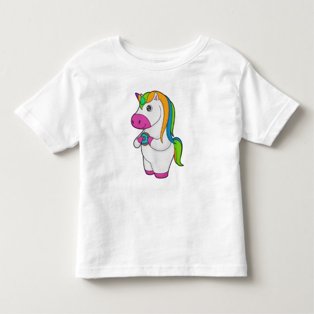 T-shirt Pour Les Tous Petits Unicorne Donut (Devant)