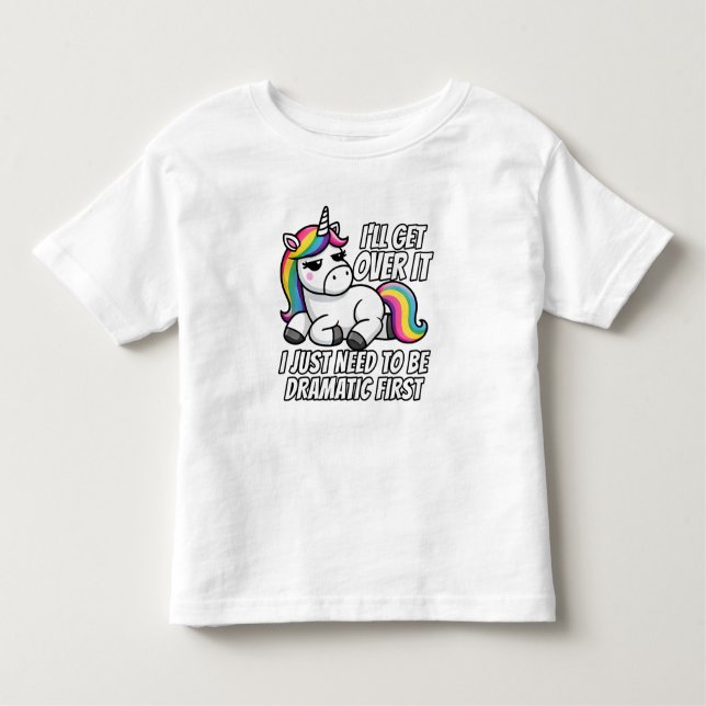 T-shirt Pour Les Tous Petits Unicorne dramatique surmontant le style (Devant)