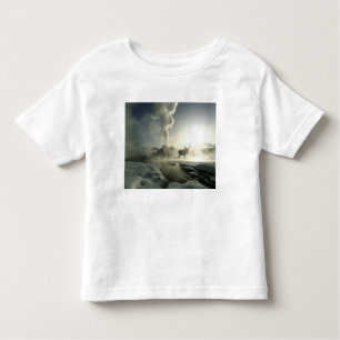 T-shirt Pour Les Tous Petits USA, Wyoming, Parc National de Yellowstone. Soleil