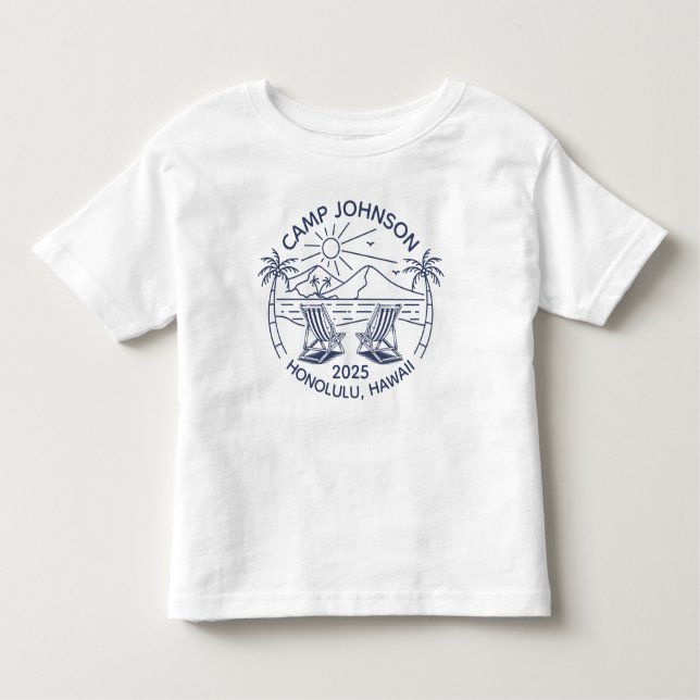 T-shirt Pour Les Tous Petits Vacances de plage en famille personnalisées Groupe (Devant)