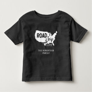 T-shirt Pour Les Tous Petits Vacances personnalisées Family Road Trip USA Car