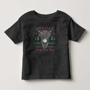 T-shirt Pour Les Tous Petits Vache Highland Noël Laide