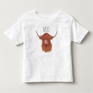T-shirt Pour Les Tous Petits Vache Moo Highland