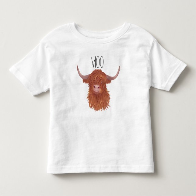T-shirt Pour Les Tous Petits Vache Moo Highland  (Devant)