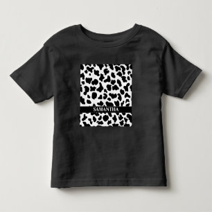 T-shirt Pour Les Tous Petits Vache noire blanche