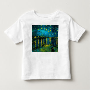 T-shirt Pour Les Tous Petits Van Gogh Nuit étoilée sur le Rhône