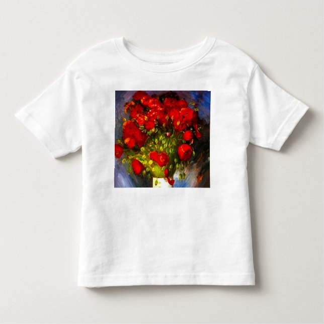 T-shirt Pour Les Tous Petits Van Gogh Red Poppies (Devant)