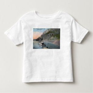 T-shirt Pour Les Tous Petits Vapeur de ville de Dallas sur le fleuve Columbia