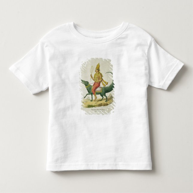 T-shirt Pour Les Tous Petits Varuna, Dieu des océans, gravé par Charles Eti (Devant)